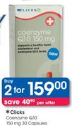 Clicks Coenzyme Q10 150mg Capsules-2 x 30's