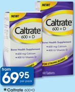 Caltrate 600+D 60Tablets Pack