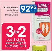 Viral Guard Junior Syrup 200ml or 60 Fizzi Chews-Each