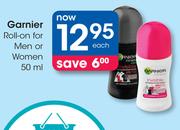 Garnier Roll On For Men Or Women-50ml Each