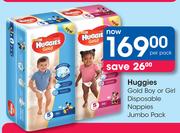 Huggies Gold Boy Or Girl Disposable Nappies Jumbo Pack-Per Pack