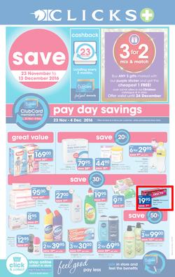 Clicks : Save (23 Nov - 13 Dec 2016), page 1