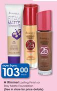 Rimmel Lasting Finish Or Stay Matte Foundation-Each