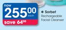 Sorbet Rechargeable Facial Cleanser-Each