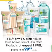Garnier BB Or Pure Active Facial Skin Care Products-Each