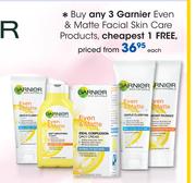 Garnier Even And Matte Facial Skin Care Products-Each