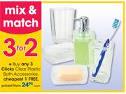 Clicks Clear Plastic Bath Accessories-Each