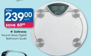 Safeway Round Glass Digital Bathroom Scale