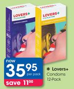 Lovers+ Condoms 12 Pack-Per Pack