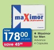 Maximor For Men Advance 4 Capsules-Per Pack