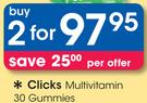 Clicks Multivitamin 30 Gummies-For 2