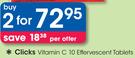 Clicks Vitamin C 10 Effervescent Tablets-For 2