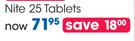 Calmettes Nite 25 Tablets-Per Pack