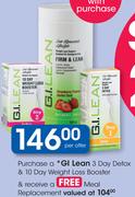 G.I. Lean 3 Day Detox & 10 Day Weight Loss Booster+ Free Meal Replacement-Per Offer