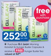 G.I. Lean Morning Kickstart & Hunger Buster Capsules+ Free Hunger Buster Tea-Per Offer