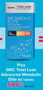 GNC Total Lean Advanced Metabolic Elite 60 Tablets-Per Pack