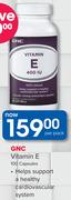 GNC Vitamin E 100 Capsules-Per Pack