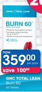 GNC Total Lean Burn 60 60 Tablets-Per Pack