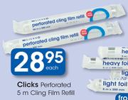 Clicks 5m Perforated Cling Film Refill-Each