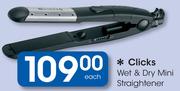 Clicks Wet & Dry Mini Straightener