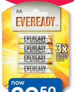 Eveready Platinum AAA 4 Pack Batteries-Per Pack