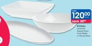 Clicks Dolomite Square Bowl, Oval Platter Or Round Bowl-Each