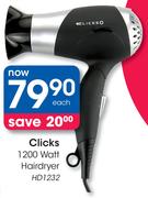Clicks 1200W Hairdryer HD1232