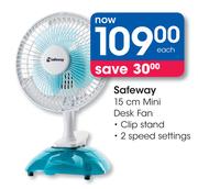 Safeway 15cm Mini Desk Fan