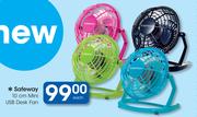 Safeway 10cm Mini USB Desk Fan Each