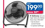 Safeway 23cm High Velocity Metal Floor Fan PIA1497