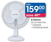 Elektra 23cm Desk Fan
