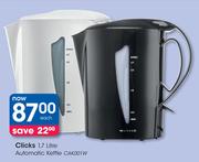 Clicks 1.7Ltr Automatic Kettle CAK001W Each