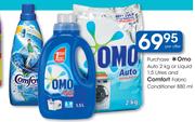 Omo Auto-2Kg Or Liquid-1.5Ltr & Comfort Fabric Conditioner-880ml
