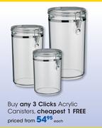 Clicks  Clicks Acrylic Canisters-Each