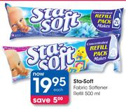 Sta-Soft Fabric Softener Refill-500ml Each