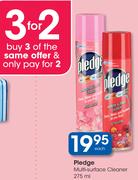 Pledge Multi-Surface Cleaner-275ml Each