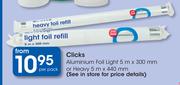 Clicks Aluminium Foil Light 5m x300mm Or Heavy 5m x440mm-Per Pack
