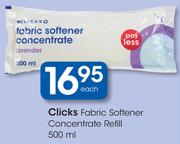 Clicks Fabric Softener Concentrate Refill-500ml Each