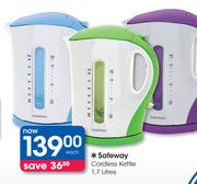 Safeway 1.7Ltr Cordless Kettle-Each