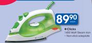 Clicks 1400 Watt Steam Iron-Each