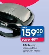 Safeway Stainless Steel Sandwich Maker