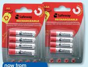 Safeway 4 Pack Rechargeable Batteries AA-Per Pack