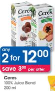 Ceres 100% Juice Blend-2x200ml