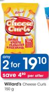 Willard's Cheese Curls-2x150g