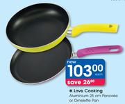 Love Cooking Aluminium 25cm Pancake Or Omelette Pan-Each