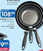 Clicks Aluminium Frying Pan 20cm, 24cm Or 28cm- Each