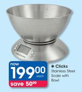 Clicks Stainless Steel Scale With Bowl