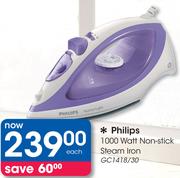 Philips 1000 Watt Non-Stick Steam Iron GC1418/30