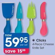 Clicks 4 Piece Cheese Knife Set-Per Set