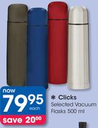 Clicks 500ml Selected Vacuum Flasks-Each